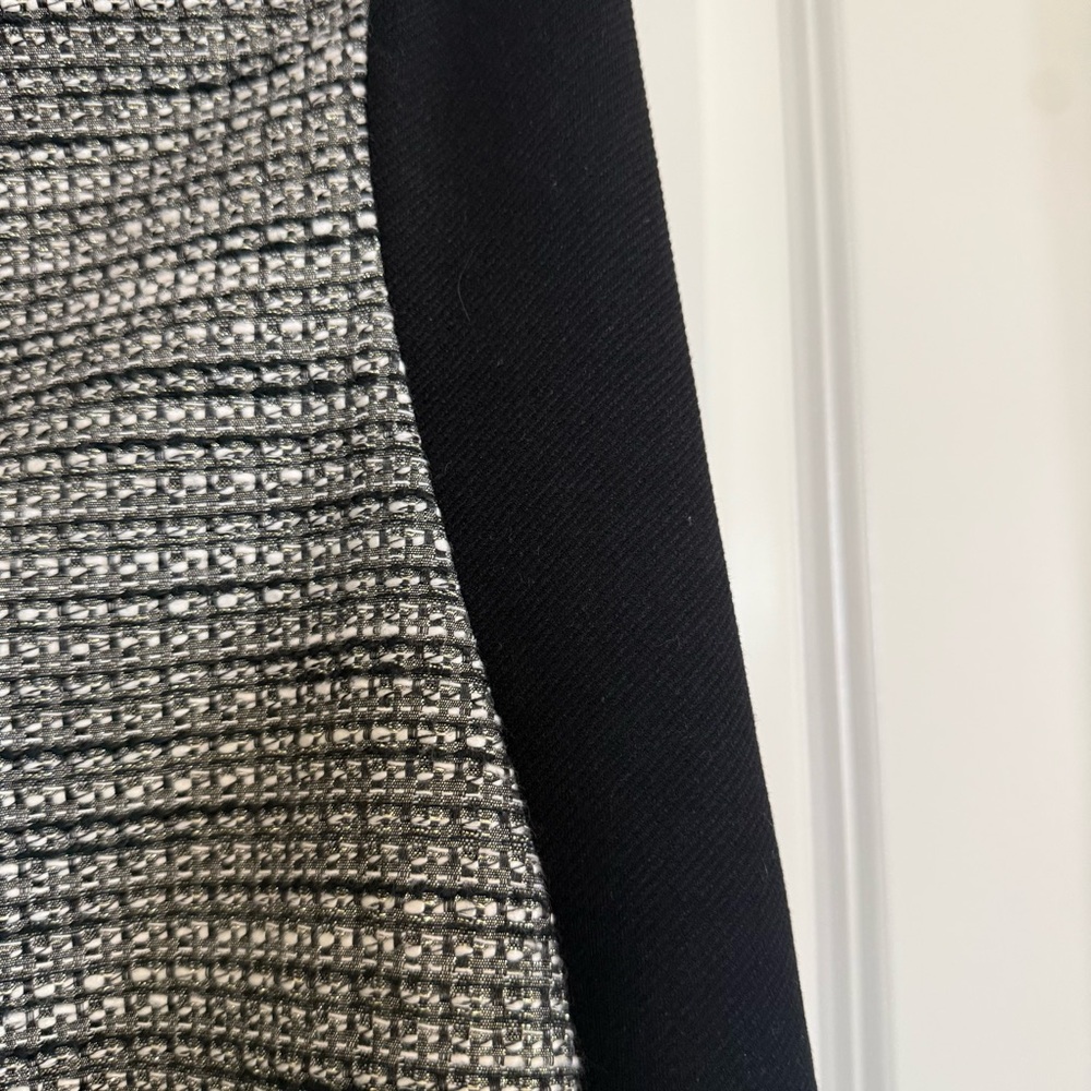 Moulinette Soeurs Anthropologie Black Gray Metallic Tweed Sheath Dress 6P Y2K - Picture 4 of 15